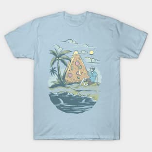 summer vibes with skeleton using beach costume in the beach T-Shirt